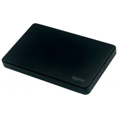 CAJA EXTERNA USB 2.5"" SATA SCREWLESS NEGRO APPROX (Espera 4 dias)