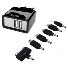 Cargador De Pared Approx Para Red Domestica Dos Usb 5v