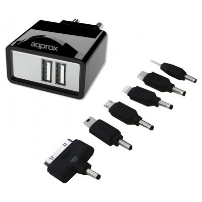Cargador De Pared Approx Para Red Domestica Dos Usb 5v