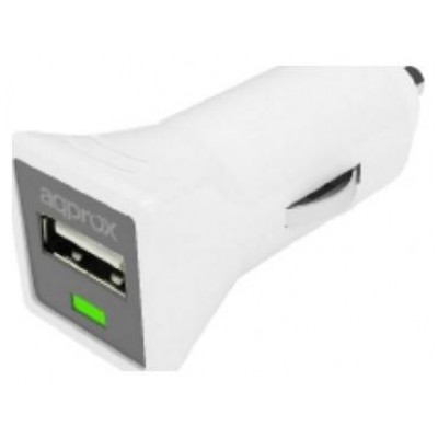 CARGADOR USB PARA COCHE 1A DESIGN BLANCO APPROX (Espera 4 dias)