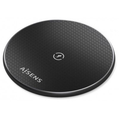 AISENS - CARGADOR INALAMBRICO USB-C 15W PARA MOVIL, NEGRO