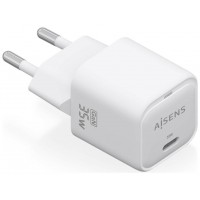 AISENS - CARGADOR GaN 35W, 1xUSB-C PD3.0 QC4.0, BLANCO