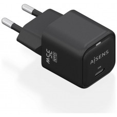 AISENS - CARGADOR GaN 35W, 1xUSB-C PD3.0 QC4.0, NEGRO