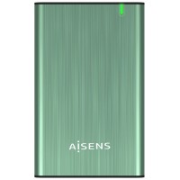 AISENS CAJA EXTERNA 2,5" ASE-2525BWN 9.5MM SATA A USB 3.0/USB3.1 GEN1, VERDE PRIMAVERA