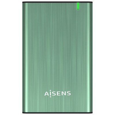 AISENS CAJA EXTERNA 2,5" ASE-2525BWN 9.5MM SATA A USB 3.0/USB3.1 GEN1, VERDE PRIMAVERA