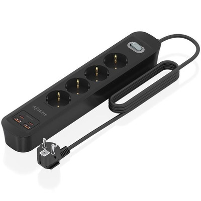 Aisens Regleta 4 tomas interruptor PD 2xUSBC 2xUSB Aisens Regleta 4 tomas interruptor PD 2xUSBC 2xUSB