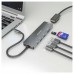 AISENS - USB-C DOCK 6 EN 1, USB-C A 1xHDMI, 2xUSB-A, 1xUSB-C PD 100W, 1xSD, 1xMICRO SD, GRIS, 15CM