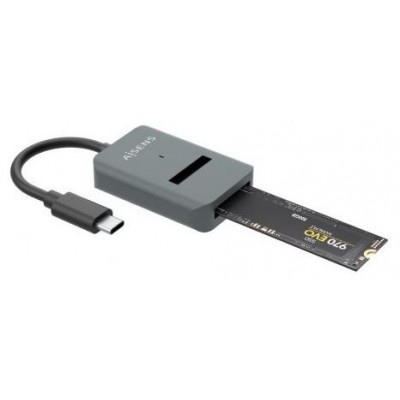 AISENS - USB-C DOCK M.2 (NGFF) ASUC-M2D012-GR SATA/NVME A USB3.1 GEN2, GRIS