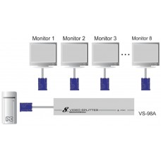 ATEN Distribuidor VGA de 8 puertos (350MHz) (Espera 4 dias)