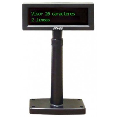 VISOR  AVPOS VFD220 USB BLACK 2X20 LINEAS 3YR GARANTIA