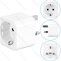 ENCHUFE DE PARED UNIVERSAL ALEMANIA A GRAN BRETA&Ntilde;A BLANCO AIGOSTAR (Espera 4 dias)