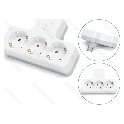 ENCHUFE DE CONVERSION ALEMAN 1 A 3 16A CON INTERRUPTOR BLANCO/GRIS AIGOSTAR (Espera 4 dias) ENCHUFE DE CONVERSION ALEMAN 1 A 3 16A CON INTERRUPTOR BLANCO/GRIS AIGOSTAR (Espera 4 dias)