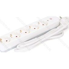 REGLETA PROTECTORA SERIE L 5 TOMAS CON INTERRUPTOR 1.5 M BLANCA AIGOSTAR (Espera 4 dias)