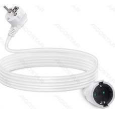CABLE ALARGADOR ALEMAN 3G 5 M BLANCO AIGOSTAR (Espera 4 dias)