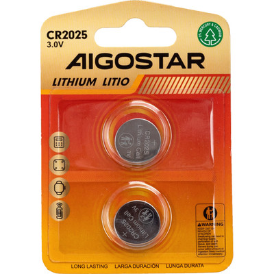 PILA DE BOTON CR2025 3V 2 UDS AIGOSTAR (Espera 4 dias) PILA DE BOTON CR2025 3V 2 UDS AIGOSTAR (Espera 4 dias)