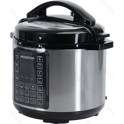 OLLA A PRESION 1000W 6L NEGRO AIGOSTAR (Espera 4 dias)
