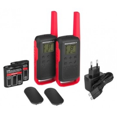 WALKIE-TALKIE MOTOROLA TLKR-T62 ROJO PACK 2