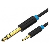 CABLE AUDIO ESTEREO JACK 6.5/M JACK 6.5/M 1 M NEGRO VENTION (Espera 4 dias)