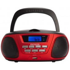RADIO CD BLUETOOTH PORTABLE AIWA BOOMBOX BBTU-300 RED
