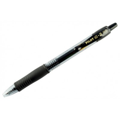 BOLIGRAFO ROLLER GEL RETRAC.G-2 NEGRO PILOT BL-G2-7-B (MIN12) (Espera 4 dias)