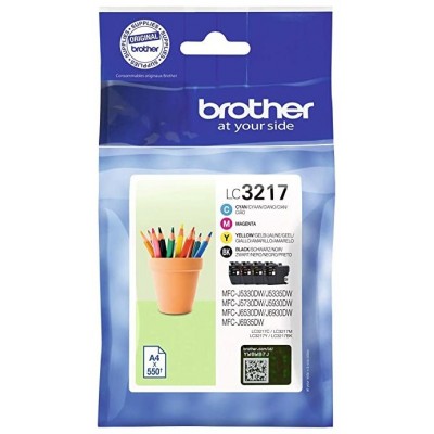 TINTA BROTHER LC3217VAL PACK 4 CART (Espera 4 dias)