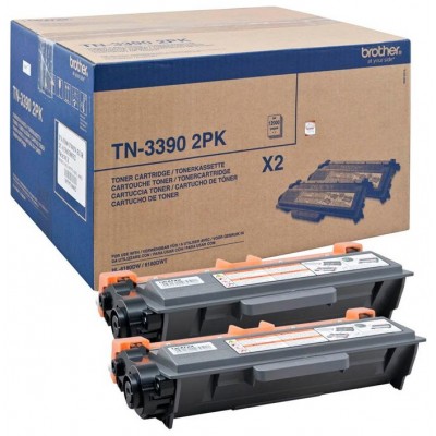 TONER BROTHER TN3390 PACK 2UD 24000PAG (Espera 4 dias)