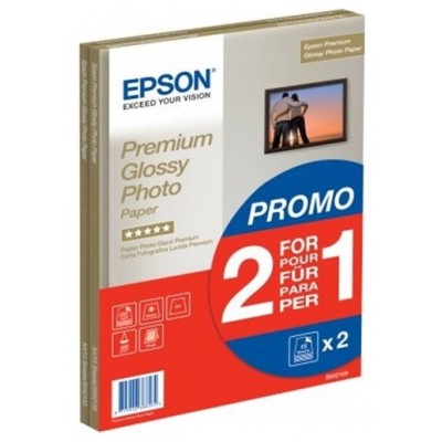 Epson Papel Premium Glossy Photo 255 gr, A4, 15h. Promocion 2x1