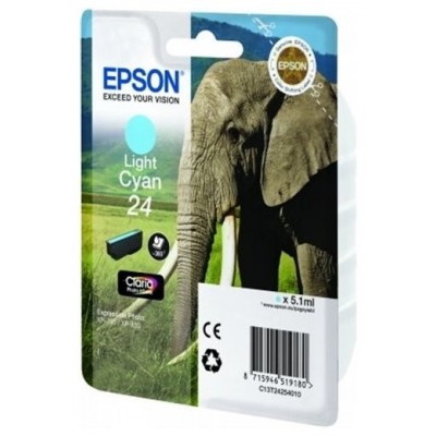 Epson Claria Photo HD Ink Cartucho Cian Claro 24 (Alarma Radiofrecuencia)