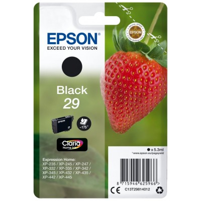 TINTA EPSON CLARIA 29 NEGRO XP235 XP332 XP335 XP43