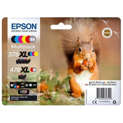 EPSON Multipack 6-colours 478XL Claria Photo HD Ink RF+AM