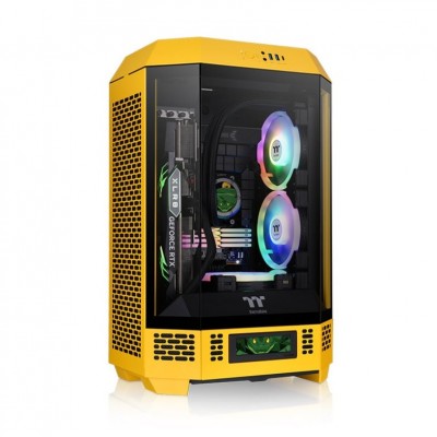 CAJA THERMALTAKE THE TOWER 300 BUMBLEBEE MINI-ITX 2XUSBA 3.2 SIN FUENTE NEGRO