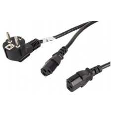 CABLE DE ALIMENTACION LANBERG SCHUKO CEE 7/7 A 2X IEC320 C13 2M