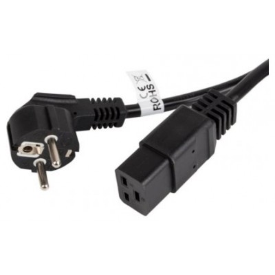 CABLE LANBERG ALIMENTACION CEE 7/7 A IEC 320 C19 1.8M 16A VDE NEGRO