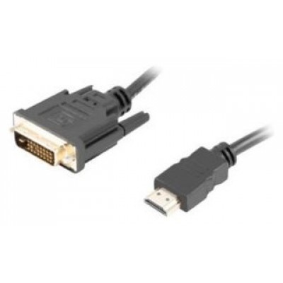 CABLE HDMI LANBERG MACHO DVI MACHO 24+1 1,8M DUAL LINK GOLD 4K