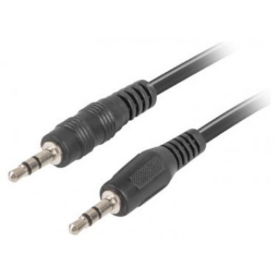 CABLE ESTEREO LANBERG JACK 3.5MM MACHO/JACK 3.5MM MACHO 1.2M NEGRO