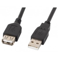 CABLE ALARGADOR LANBERG USB 2.0 MACHO HEMBRA 1.8M NEGRO