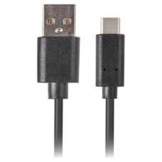 CABLE USB LANBERG 2.0 MACHO/USB C MACHO QUICK CHARGE 3.0 1M NEGRO