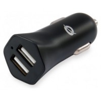 Cargador De Coche Conceptronic Carden03b 2 Puertos Usb