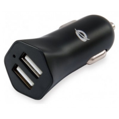 Cargador De Coche Conceptronic Carden03b 2 Puertos Usb