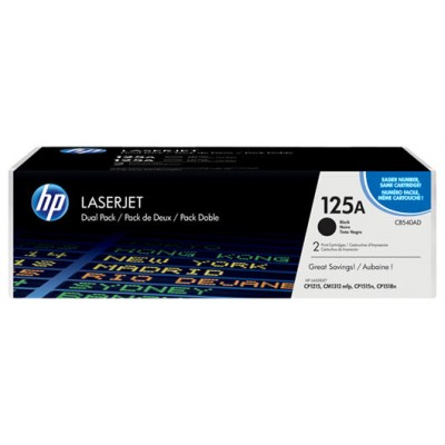 HP Laserjet CP1210, CM131 Toner negro nº125A (Pack 2)