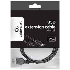 CABLE USB GEMBIRD DE EXTENSION MACHO-HEMBRA 0.75M