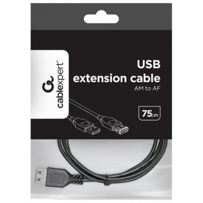 CABLE USB GEMBIRD DE EXTENSION MACHO-HEMBRA 0.75M
