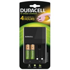 CARGADOR + PILA DURACELL 4HRS.+ 2 PILAS AA 1300mAh  +