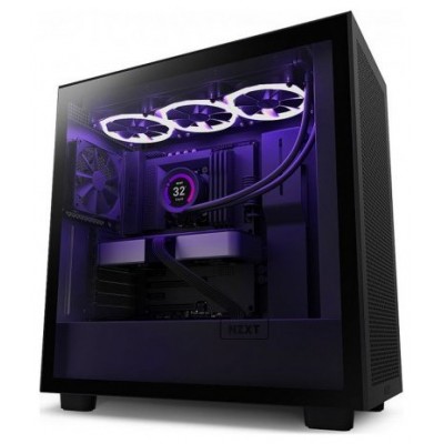 CAJA ATX SEMITORRE NZXT H7 FLOW NEGRO CRISTAL TINTADO