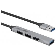 COOLBOX HUB ALU USB-A 1XUSB 3.0+3XUSB 2.0