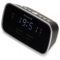 Radio Despertador Aiwa Cru-19 Black 2 Puertos Usb