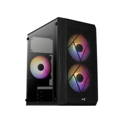 CAJA MICROATX GAMING AEROCOOL CS-107 v2 FRONTAL DISENO