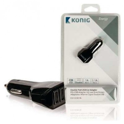 König CS31UC001BL cargador de dispositivo móvil Negro Auto (Espera 4 dias)