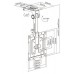 AISENS - SOPORTE DE TECHO GIRATORIO, PLEGABLE PARA MONITOR/TV 20KG DE 19-43, NEGRO