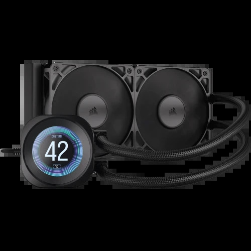 Corsair Nautilus 240 RS LCD Procesador Sistema de refrigeraci&oacute;n l&iacute;quida todo en uno 12 cm Negro 1 pieza(s) (Espera 4 dias)